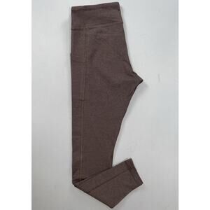 Pact Women's On the Go Pocket Legging Fitted Athletic Pants. Brown, Size M. NEW!